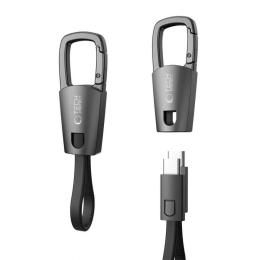 Tech-Protect Tech-Protect 60W/3A PD USB-C - USB-C Kabel Nyckelring Iron Grey - Teknikhallen.se