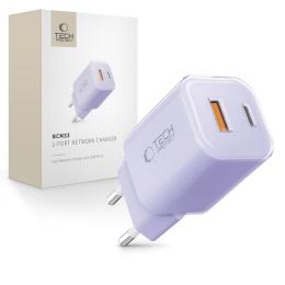 Tech-Protect Tech-Protect 33W Väggladdare PD QC3.0 USB-C / USB-A Baby Purple - Teknikhallen.se