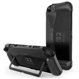 Tech-Protect Tech-Protect Nintendo Switch 2 Skal Kickstand TPU Carbon Svart - Teknikhallen.se