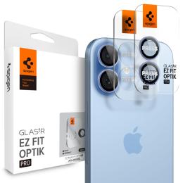 Spigen Spigen iPhone 17/16/16 Plus 2-PACK Linsskydd GLAS.tR "Ez Fit" Blå - Teknikhallen.se