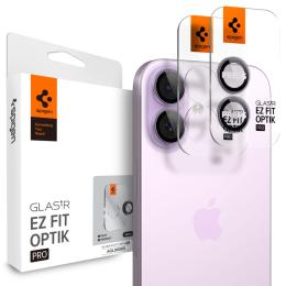 Spigen Spigen iPhone 17/16/16 Plus 2-PACK Linsskydd GLAS.tR "Ez Fit" Lila - Teknikhallen.se