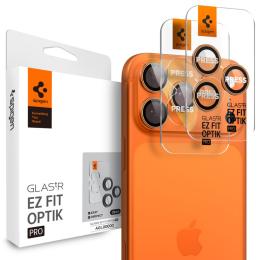 Spigen Spigen iPhone 17 Pro/Pro Max/16 Pro/Pro Max 2-PACK Linsskydd GLAS.tR "Ez Fit" - Teknikhallen.se