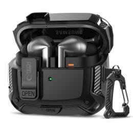 Tech-Protect Tech-Protect Samsung Galaxy Buds 3 / 3 Pro / 3 FE Skal Corbonox Svart - Teknikhallen.se