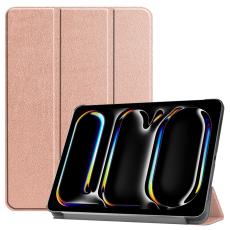  iPad Pro 11 2025/2024 Fodral Tri-Fold Ros&eacute;guld - Teknikhallen.se