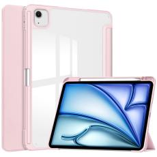  iPad Air 13 2026-2024 Fodral Hybrid Med Pennh&aring;llare Rosa - Teknikhallen.se