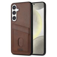 AZNS AZNS Samsung Galaxy S25 Skal Med Kortfack L&auml;der Brun - Teknikhallen.se