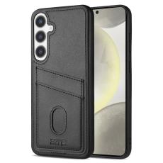 AZNS AZNS Samsung Galaxy S25 Skal Med Kortfack L&auml;der Svart - Teknikhallen.se