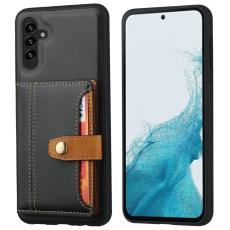  Samsung Galaxy S25 L&auml;der Skal Med Kortfack Svart - Teknikhallen.se