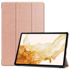  Galaxy Tab S10 Plus/S9 Plus/S9 FE Plus Fodral Tri-Fold Ros&eacute;guld - Teknikhallen.se