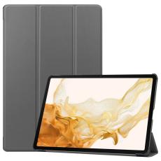  Galaxy Tab S10 Plus/S9 Plus/S9 FE Plus Fodral Tri-Fold Gr&aring; - Teknikhallen.se