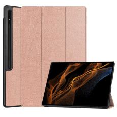 Galaxy Tab S10 Ultra/S9 Ultra/S8 Ultra Fodral Tri-Fold Ros&eacute;guld - Teknikhallen.se