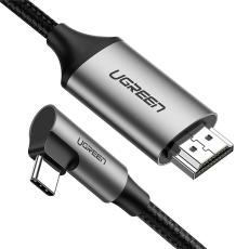 UGREEN UGREEN 1.5m 4K 60Hz USB-C - HDMI Kabel Elbow Svart - Teknikhallen.se