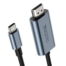 YESIDO YESIDO 2m 4K 60Hz USB-C - HDMI Svart - Teknikhallen.se