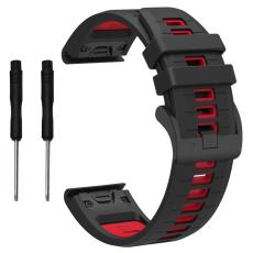  Garmin Fenix 26 mm Armband Quick Release Silikon Svart - Teknikhallen.se