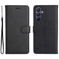  Samsung Galaxy A16 Fodral L&auml;der Svart - Teknikhallen.se