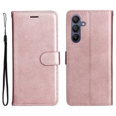  Samsung Galaxy A16 Fodral L&auml;der Ros&eacute;guld - Teknikhallen.se