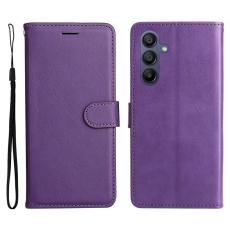  Samsung Galaxy A16 Fodral L&auml;der Lila - Teknikhallen.se