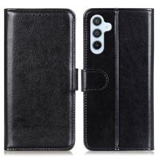  Samsung Galaxy A16 Fodral Crazy Horse L&auml;der Svart - Teknikhallen.se