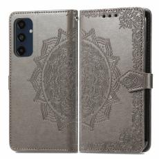  Samsung Galaxy A16 Fodral Med Mandala Tryck Gr&aring; - Teknikhallen.se