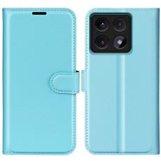  Xiaomi 14T Pro Fodral Litchi L&auml;der Bl&aring; - Teknikhallen.se