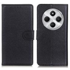  Xiaomi Redmi 14C Fodral Litchi L&auml;der Svart - Teknikhallen.se