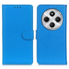  Xiaomi Redmi 14C Fodral Litchi L&auml;der Bl&aring; - Teknikhallen.se