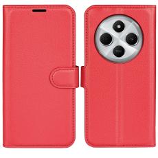  Xiaomi Redmi 14C Fodral Litchi L&auml;der R&ouml;d - Teknikhallen.se