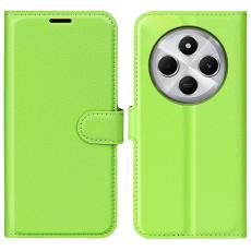  Xiaomi Redmi 14C Fodral Litchi L&auml;der Gr&ouml;n - Teknikhallen.se