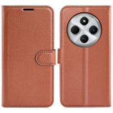  Xiaomi Redmi 14C Fodral Litchi L&auml;der Brun - Teknikhallen.se