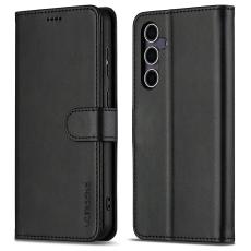 LC.IMEEKE LC.IMEEKE Samsung Galaxy A16 Fodral L&auml;der Svart - Teknikhallen.se
