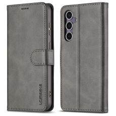 LC.IMEEKE LC.IMEEKE Samsung Galaxy A16 Fodral L&auml;der Gr&aring; - Teknikhallen.se