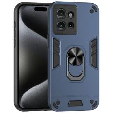  Motorola Edge 50 Skal Hybrid Armor Ring Bl&aring; - Teknikhallen.se