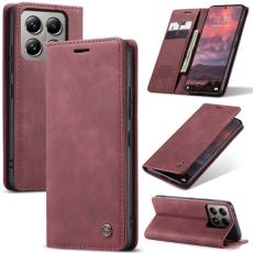 CASEME CASEME Xiaomi 14T Pro Fodral Flip L&auml;der Vinr&ouml;d - Teknikhallen.se