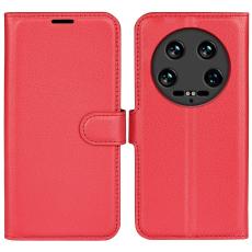  Xiaomi 14 Ultra Fodral Litchi L&auml;der R&ouml;d - Teknikhallen.se