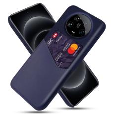  Xiaomi 14 Ultra Skal Med Kortfack L&auml;der Bl&aring; - Teknikhallen.se