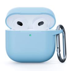  AirPods 4 Skal Med Krok Silikon Bl&aring; - Teknikhallen.se