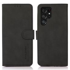 KHAZNEH KHAZNEH Samsung Galaxy S25 Ultra Fodral Retro L&auml;der Svart - Teknikhallen.se