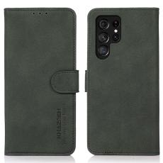 KHAZNEH KHAZNEH Samsung Galaxy S25 Ultra Fodral Retro L&auml;der Gr&ouml;n - Teknikhallen.se