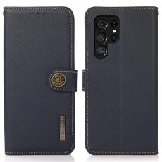 KHAZNEH KHAZNEH Samsung Galaxy S25 Ultra Fodral &Auml;kta L&auml;der Bl&aring; - Teknikhallen.se