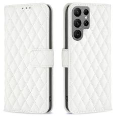  Samsung Galaxy S25 Ultra Fodral Diamond L&auml;der Vit - Teknikhallen.se