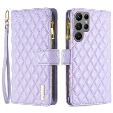 BINFEN BINFEN Galaxy S25 Ultra Fodral Diamond Multifunktionell Lila - Teknikhallen.se