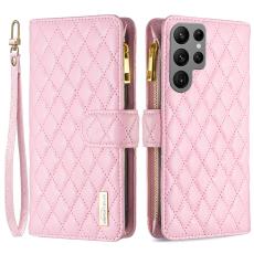 BINFEN BINFEN Galaxy S25 Ultra Fodral Diamond Multifunktionell Rosa - Teknikhallen.se