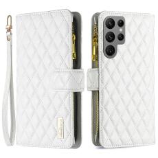 BINFEN BINFEN Galaxy S25 Ultra Fodral Diamond Multifunktionell Vit - Teknikhallen.se