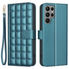  Samsung Galaxy S25 Ultra Fodral L&auml;der Rutor Gr&ouml;n - Teknikhallen.se