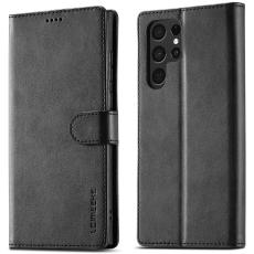 LC.IMEEKE LC.IMEEKE Samsung Galaxy S25 Ultra Fodral L&auml;der Svart - Teknikhallen.se