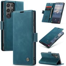 CASEME CASEME Samsung Galaxy S25 Ultra Fodral Retro L&auml;der Bl&aring; - Teknikhallen.se