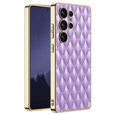 GKK GKK Samsung Galaxy S25 Ultra Skal Diamond Hybrid L&auml;der Lila - Teknikhallen.se