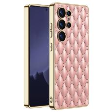 GKK GKK Samsung Galaxy S25 Ultra Skal Diamond Hybrid L&auml;der Rosa - Teknikhallen.se