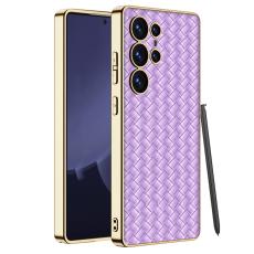 GKK GKK Samsung Galaxy S25 Ultra Skal V&auml;vd Hybrid L&auml;der Lila - Teknikhallen.se