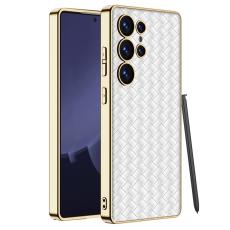 GKK GKK Samsung Galaxy S25 Ultra Skal V&auml;vd Hybrid L&auml;der Vit - Teknikhallen.se